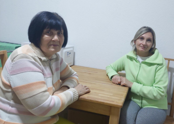 When I work, I forget about bad thoughts, says Yulia from Lysychansk, Ukraine, who found safe shelter in a modular house built by Caritas Czech Republic in Mukachevo  