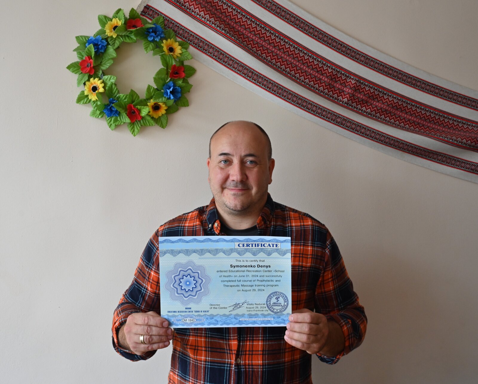 The skills he gained during the course will help Denys find a job at a hospital or start a private practice The skills he gained during the course will help Denys find a job at a hospital or start a private practice