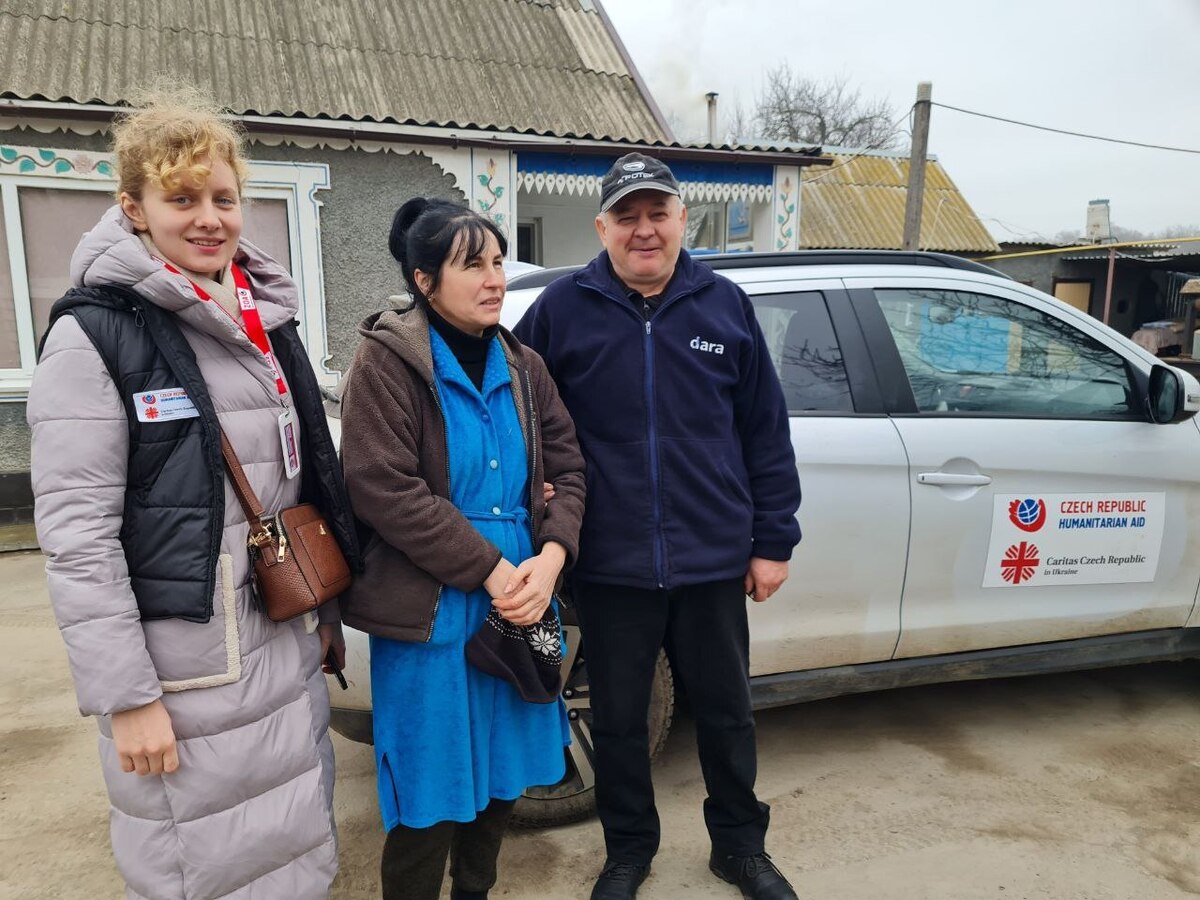 Tetiana was happy to get cash assistance from Caritas Czech Republic Tetiana was happy to get cash assistance from Caritas Czech Republic