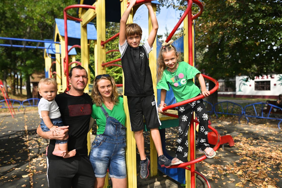 The war destroyed a young family's business and forced them to flee their home The war destroyed a young family's business and forced them to flee their home