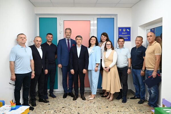Opening of the Children's Mental Health Centre in Mukachevo with the participation of the Consul General of the Czech Republic in Lviv, Irdzi Borcel, and the authorities of the Zakarpattia region 