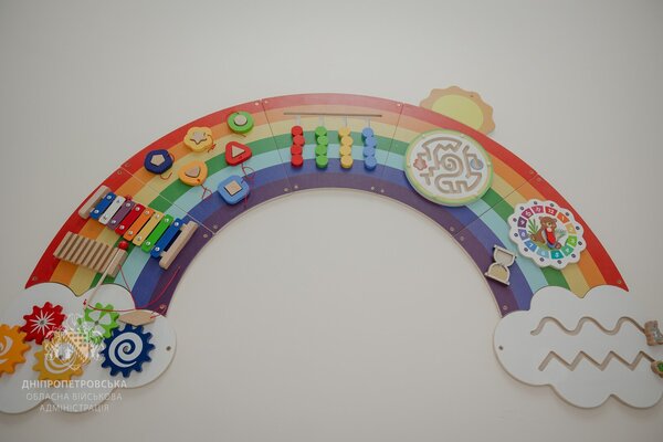 Educational panels on the walls 