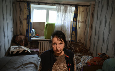 The window was the most damaged. The panes were blown out and replaced with boards